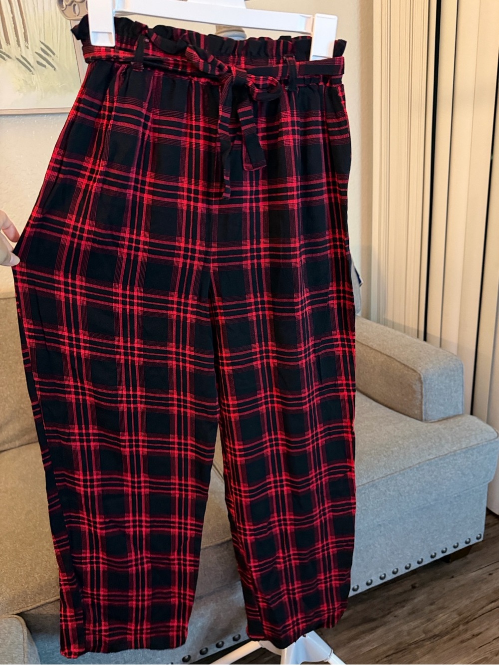 art class Red and Black Plaid Wide Leg Pants